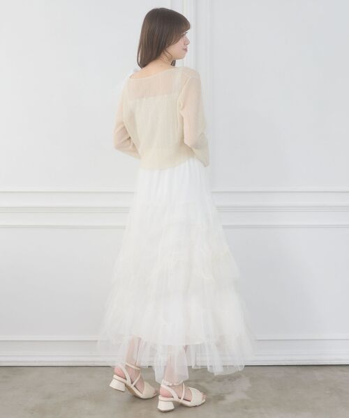 MAJESTIC LEGON / マジェスティックレゴン ロング・マキシ丈スカート | チュールフリルティアードスカート | 詳細3