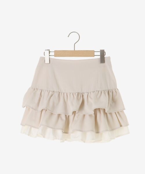 MAJESTIC LEGON / マジェスティックレゴン ミニ・ひざ丈スカート | 異素材ティアードミニスカパン | 詳細13