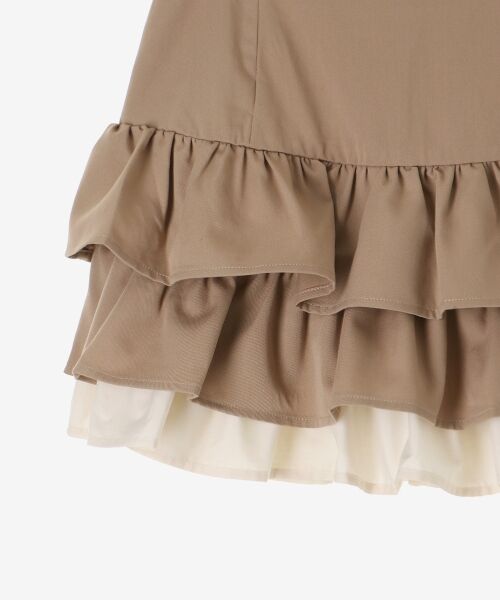 MAJESTIC LEGON / マジェスティックレゴン ミニ・ひざ丈スカート | 異素材ティアードミニスカパン | 詳細19
