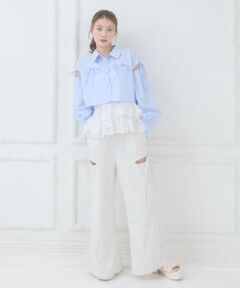 MAJESTIC LEGON / マジェスティックレゴン その他パンツ | スリット入りキラキラスウェットパンツ