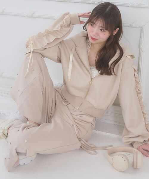 MAJESTIC LEGON / マジェスティックレゴン その他パンツ | スリット入りキラキラスウェットパンツ | 詳細10