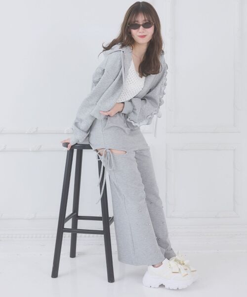 MAJESTIC LEGON / マジェスティックレゴン その他パンツ | スリット入りキラキラスウェットパンツ | 詳細11