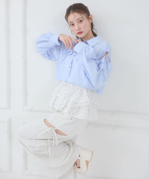 MAJESTIC LEGON / マジェスティックレゴン その他パンツ | スリット入りキラキラスウェットパンツ | 詳細3