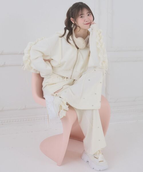 MAJESTIC LEGON / マジェスティックレゴン その他パンツ | スリット入りキラキラスウェットパンツ | 詳細7