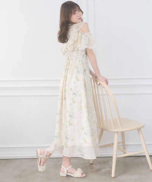 MAJESTIC LEGON / マジェスティックレゴン ロング・マキシ丈ワンピース | バックレースアップマルチwayワンピ | 詳細12