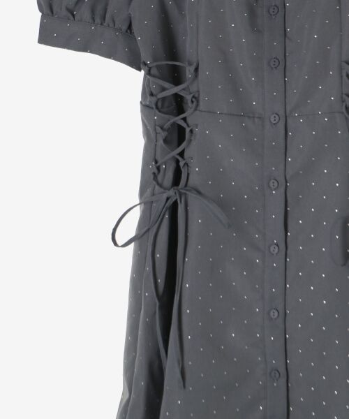 MAJESTIC LEGON / マジェスティックレゴン ミニ丈・ひざ丈ワンピース | デコルテオープンミニシャツワンピ | 詳細27