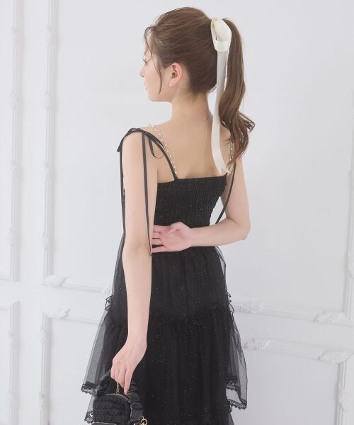 MAJESTIC LEGON / マジェスティックレゴン ロング・マキシ丈ワンピース | ◎チェーン付きキラキラキャミワンピ | 詳細25