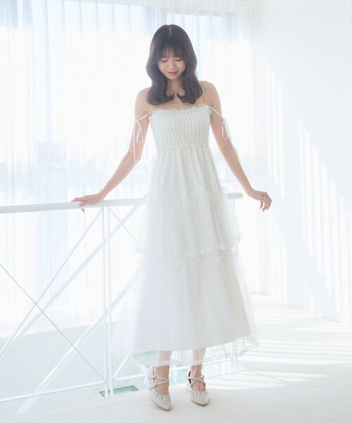 MAJESTIC LEGON / マジェスティックレゴン ロング・マキシ丈ワンピース | チェーン付きキラキラキャミワンピ | 詳細1