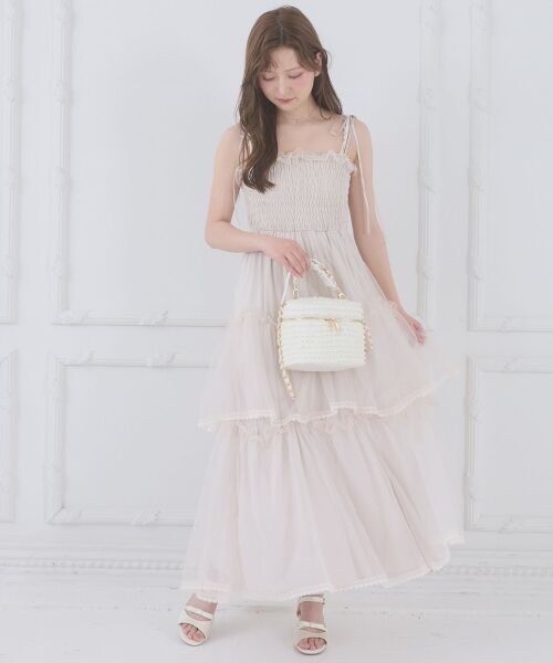 MAJESTIC LEGON / マジェスティックレゴン ロング・マキシ丈ワンピース | チェーン付きキラキラキャミワンピ | 詳細14