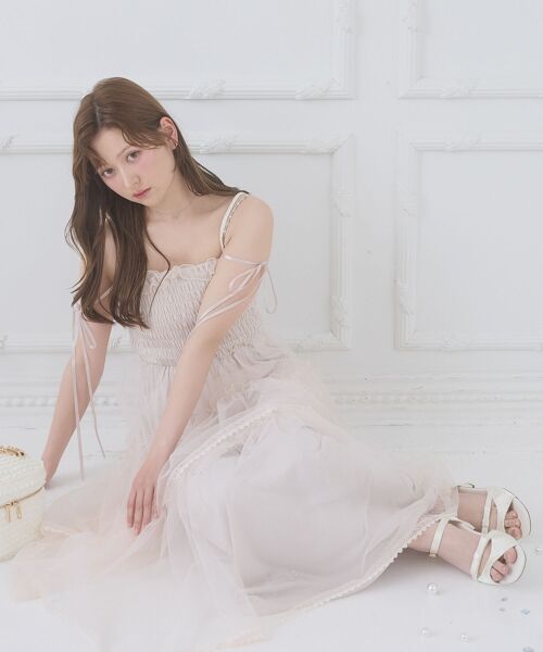 MAJESTIC LEGON / マジェスティックレゴン ロング・マキシ丈ワンピース | チェーン付きキラキラキャミワンピ | 詳細18