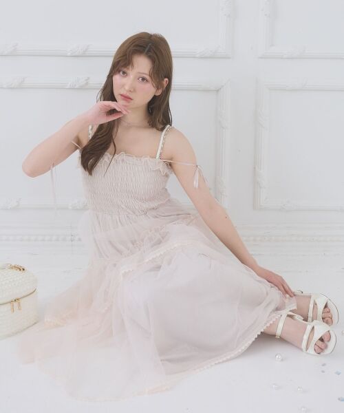 MAJESTIC LEGON / マジェスティックレゴン ロング・マキシ丈ワンピース | チェーン付きキラキラキャミワンピ | 詳細19