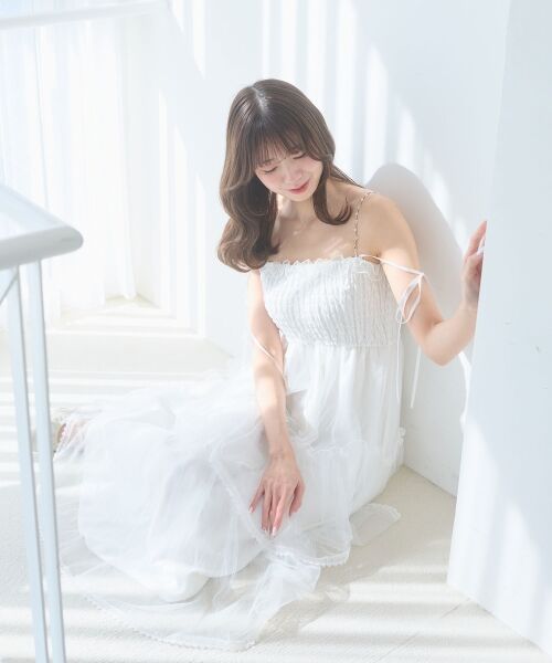 MAJESTIC LEGON / マジェスティックレゴン ロング・マキシ丈ワンピース | チェーン付きキラキラキャミワンピ | 詳細2