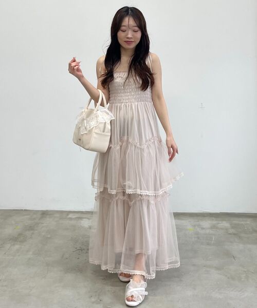 MAJESTIC LEGON / マジェスティックレゴン ロング・マキシ丈ワンピース | チェーン付きキラキラキャミワンピ | 詳細20