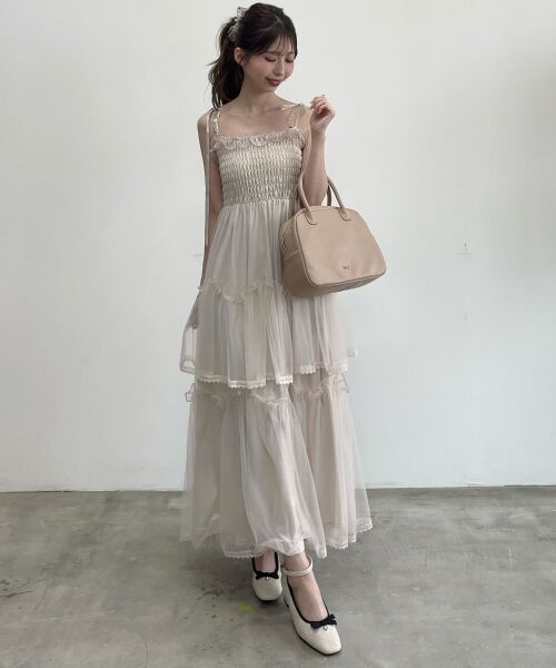 MAJESTIC LEGON / マジェスティックレゴン ロング・マキシ丈ワンピース | チェーン付きキラキラキャミワンピ | 詳細21