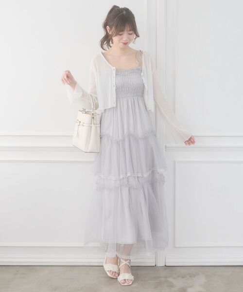 MAJESTIC LEGON / マジェスティックレゴン ロング・マキシ丈ワンピース | チェーン付きキラキラキャミワンピ | 詳細22