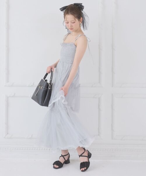 MAJESTIC LEGON / マジェスティックレゴン ロング・マキシ丈ワンピース | チェーン付きキラキラキャミワンピ | 詳細24