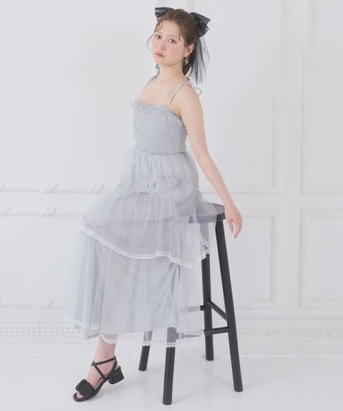 MAJESTIC LEGON / マジェスティックレゴン ロング・マキシ丈ワンピース | チェーン付きキラキラキャミワンピ | 詳細26