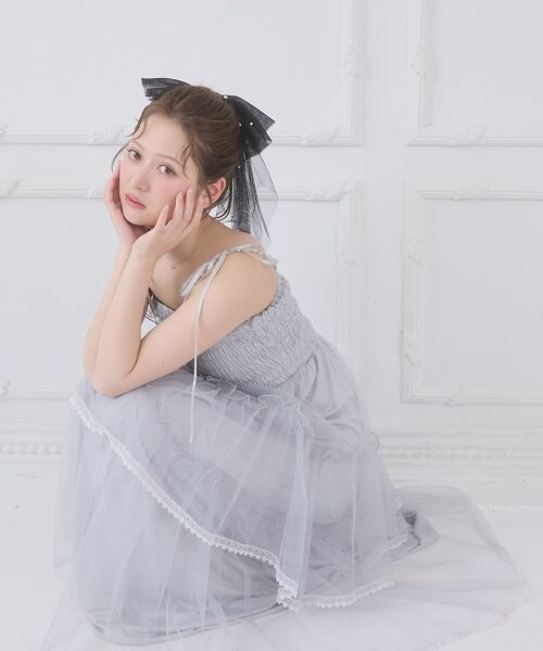 MAJESTIC LEGON / マジェスティックレゴン ロング・マキシ丈ワンピース | チェーン付きキラキラキャミワンピ | 詳細27