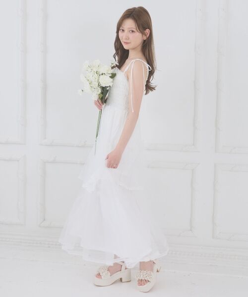 MAJESTIC LEGON / マジェスティックレゴン ロング・マキシ丈ワンピース | チェーン付きキラキラキャミワンピ | 詳細4