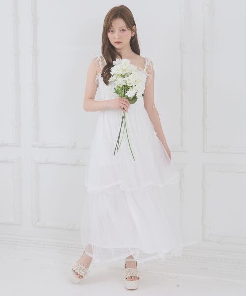 MAJESTIC LEGON / マジェスティックレゴン ロング・マキシ丈ワンピース | チェーン付きキラキラキャミワンピ | 詳細6