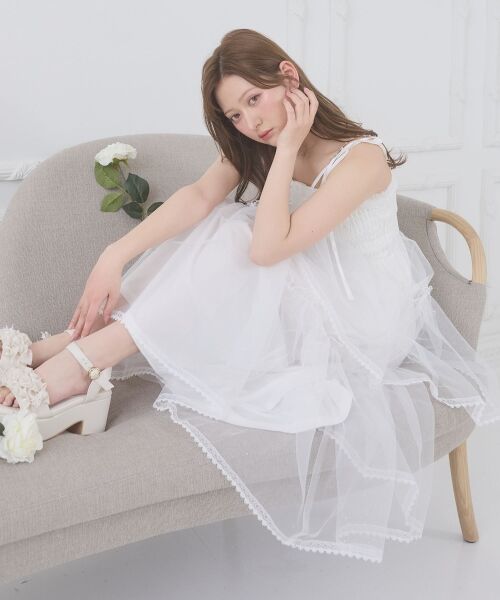 MAJESTIC LEGON / マジェスティックレゴン ロング・マキシ丈ワンピース | チェーン付きキラキラキャミワンピ | 詳細9