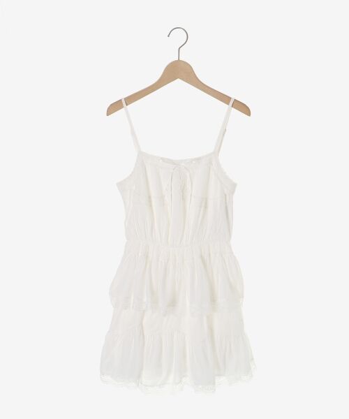 MAJESTIC LEGON / マジェスティックレゴン ミニ丈・ひざ丈ワンピース | レースフリルティアードキャミワンピ | 詳細15