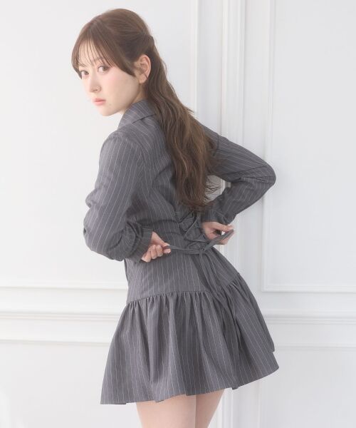 MAJESTIC LEGON / マジェスティックレゴン ミニ丈・ひざ丈ワンピース | レースアップジャケットミニワンピ | 詳細10