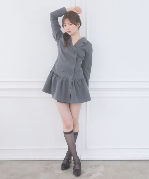 MAJESTIC LEGON / マジェスティックレゴン ミニ丈・ひざ丈ワンピース | レースアップジャケットミニワンピ | 詳細11