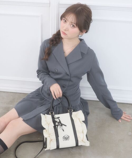 MAJESTIC LEGON / マジェスティックレゴン ミニ丈・ひざ丈ワンピース | レースアップジャケットミニワンピ | 詳細16