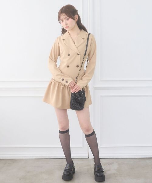 MAJESTIC LEGON / マジェスティックレゴン ミニ丈・ひざ丈ワンピース | レースアップジャケットミニワンピ | 詳細2