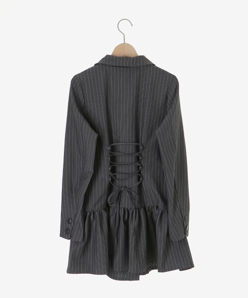 MAJESTIC LEGON / マジェスティックレゴン ミニ丈・ひざ丈ワンピース | レースアップジャケットミニワンピ | 詳細20
