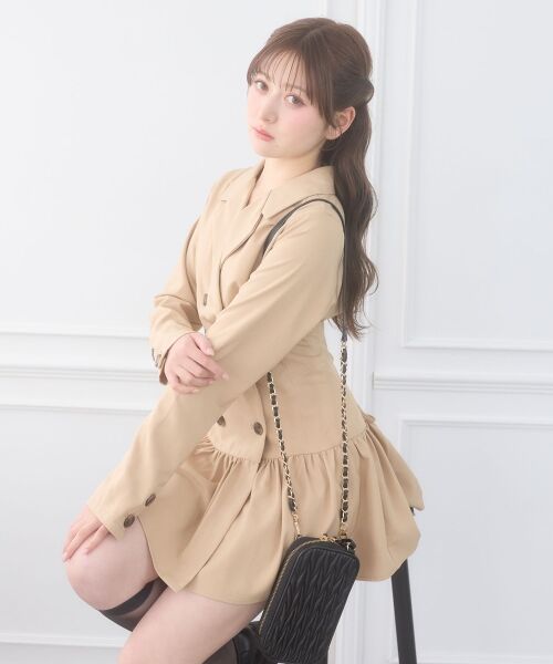 MAJESTIC LEGON / マジェスティックレゴン ミニ丈・ひざ丈ワンピース | レースアップジャケットミニワンピ | 詳細5