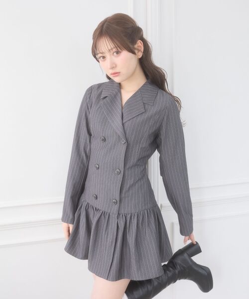 MAJESTIC LEGON / マジェスティックレゴン ミニ丈・ひざ丈ワンピース | レースアップジャケットミニワンピ | 詳細9