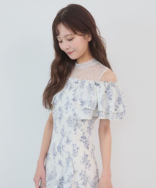 MAJESTIC LEGON / マジェスティックレゴン ミニ丈・ひざ丈ワンピース | ウエストきゅっとオフショルワンピ | 詳細14