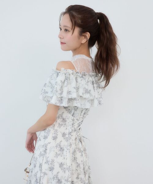 MAJESTIC LEGON / マジェスティックレゴン ミニ丈・ひざ丈ワンピース | ウエストきゅっとオフショルワンピ | 詳細19