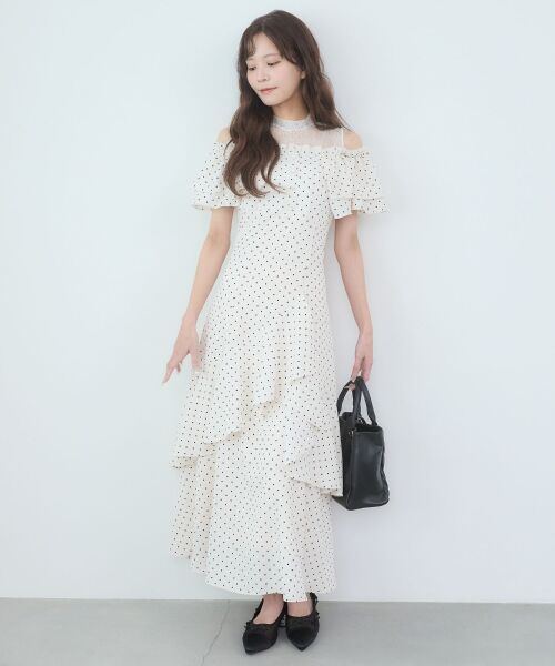 MAJESTIC LEGON / マジェスティックレゴン ミニ丈・ひざ丈ワンピース | ウエストきゅっとオフショルワンピ | 詳細2