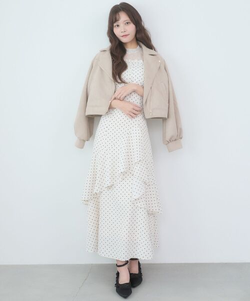 MAJESTIC LEGON / マジェスティックレゴン ミニ丈・ひざ丈ワンピース | ウエストきゅっとオフショルワンピ | 詳細5