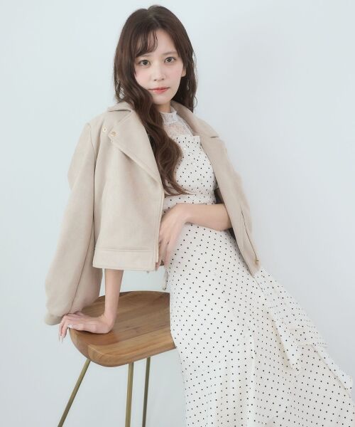 MAJESTIC LEGON / マジェスティックレゴン ミニ丈・ひざ丈ワンピース | ウエストきゅっとオフショルワンピ | 詳細8