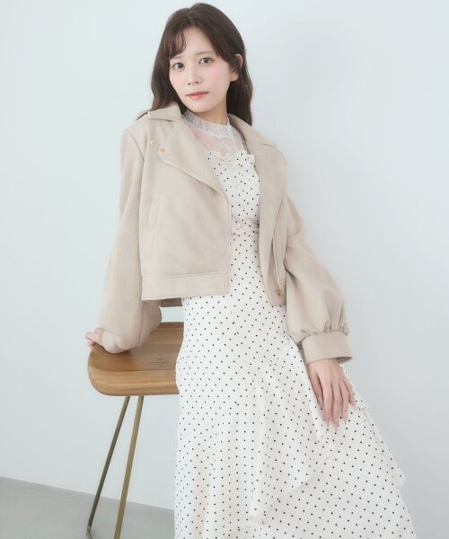 MAJESTIC LEGON / マジェスティックレゴン ミニ丈・ひざ丈ワンピース | ウエストきゅっとオフショルワンピ | 詳細9