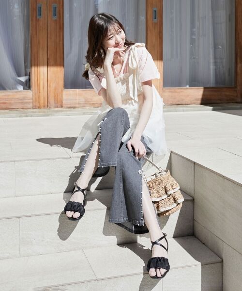 MAJESTIC LEGON / マジェスティックレゴン サンダル | シアーギャザーサンダル | 詳細28