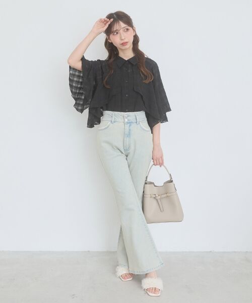 MAJESTIC LEGON / マジェスティックレゴン サンダル | フラワークリアヒールフリルサンダル | 詳細17