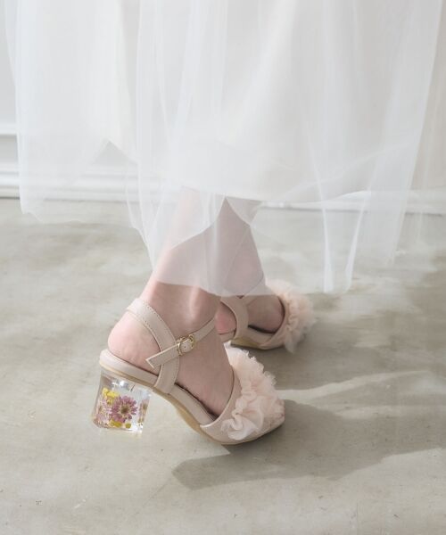 MAJESTIC LEGON / マジェスティックレゴン サンダル | フラワークリアヒールフリルサンダル | 詳細22