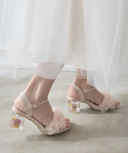 MAJESTIC LEGON / マジェスティックレゴン サンダル | フラワークリアヒールフリルサンダル | 詳細23