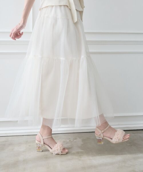 MAJESTIC LEGON / マジェスティックレゴン サンダル | フラワークリアヒールフリルサンダル | 詳細9