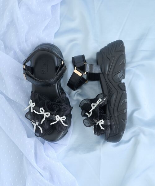 MAJESTIC LEGON / マジェスティックレゴン サンダル | パールリボンフリルボリュームスポサン | 詳細18