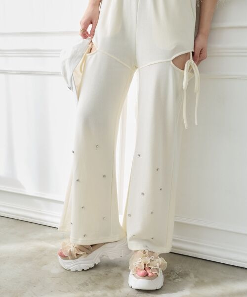 MAJESTIC LEGON / マジェスティックレゴン サンダル | パールリボンフリルボリュームスポサン | 詳細6