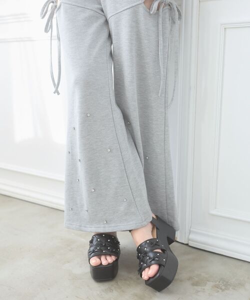 MAJESTIC LEGON / マジェスティックレゴン サンダル | キルティングビジューリボンサンダル | 詳細9