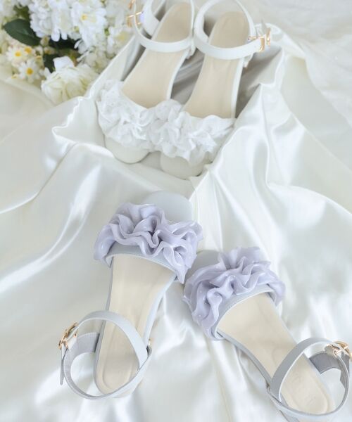 MAJESTIC LEGON / マジェスティックレゴン サンダル | ローヒールフリルビジューサンダル | 詳細20