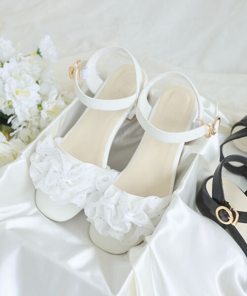 MAJESTIC LEGON / マジェスティックレゴン サンダル | ローヒールフリルビジューサンダル | 詳細21