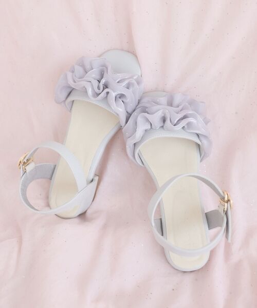 MAJESTIC LEGON / マジェスティックレゴン サンダル | ローヒールフリルビジューサンダル | 詳細23